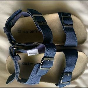 Navy Sandals for boys. Velcro Straps. Size 12.
